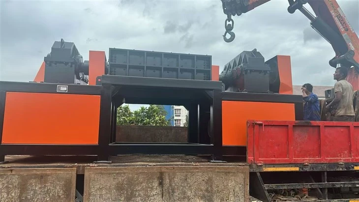 Schrootvernietiger met dubbele-schacht met hoge-capaciteit voor metalen met hoge-hardheid